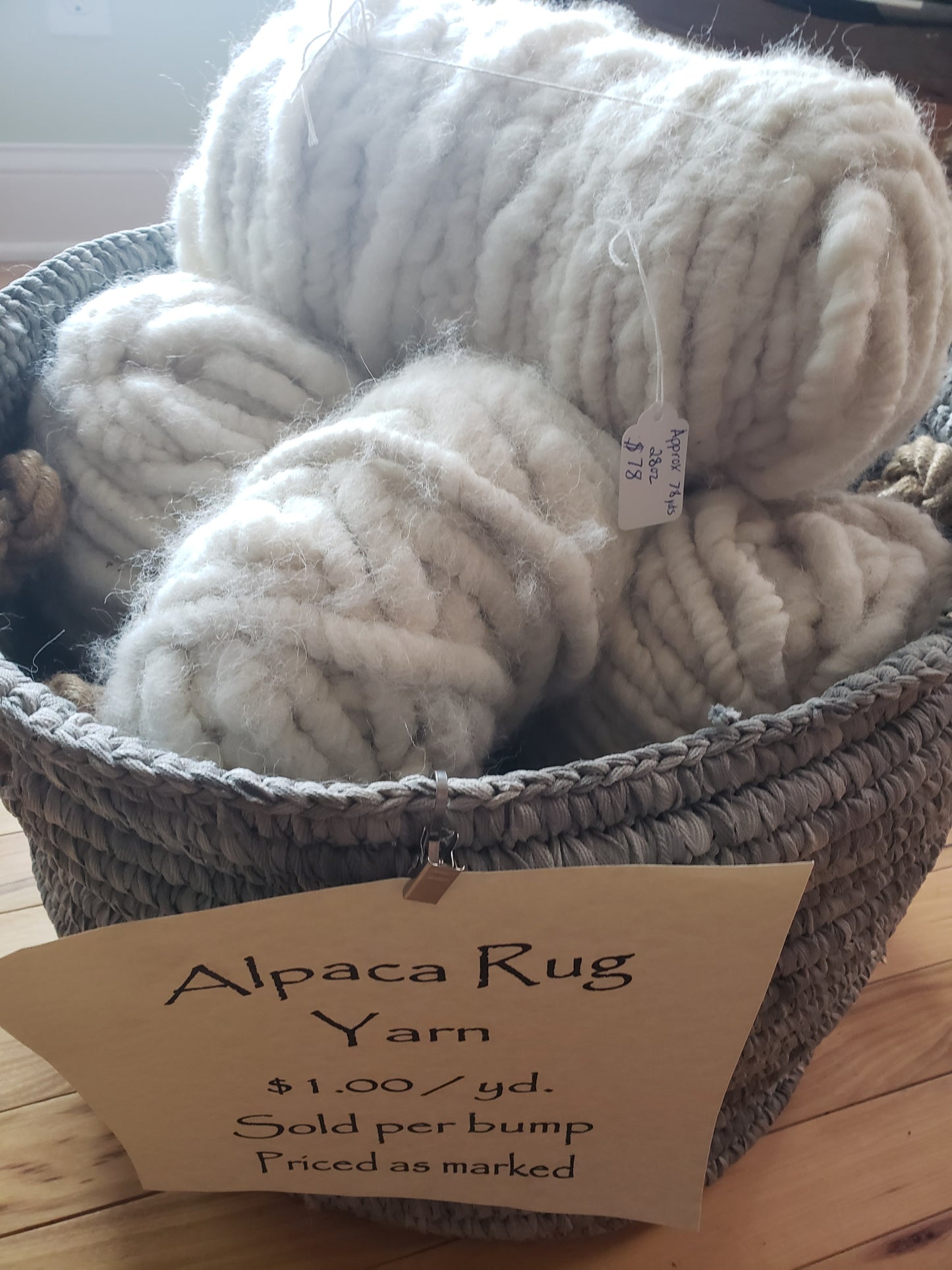 Alpaca Core Spun Rug Yarn